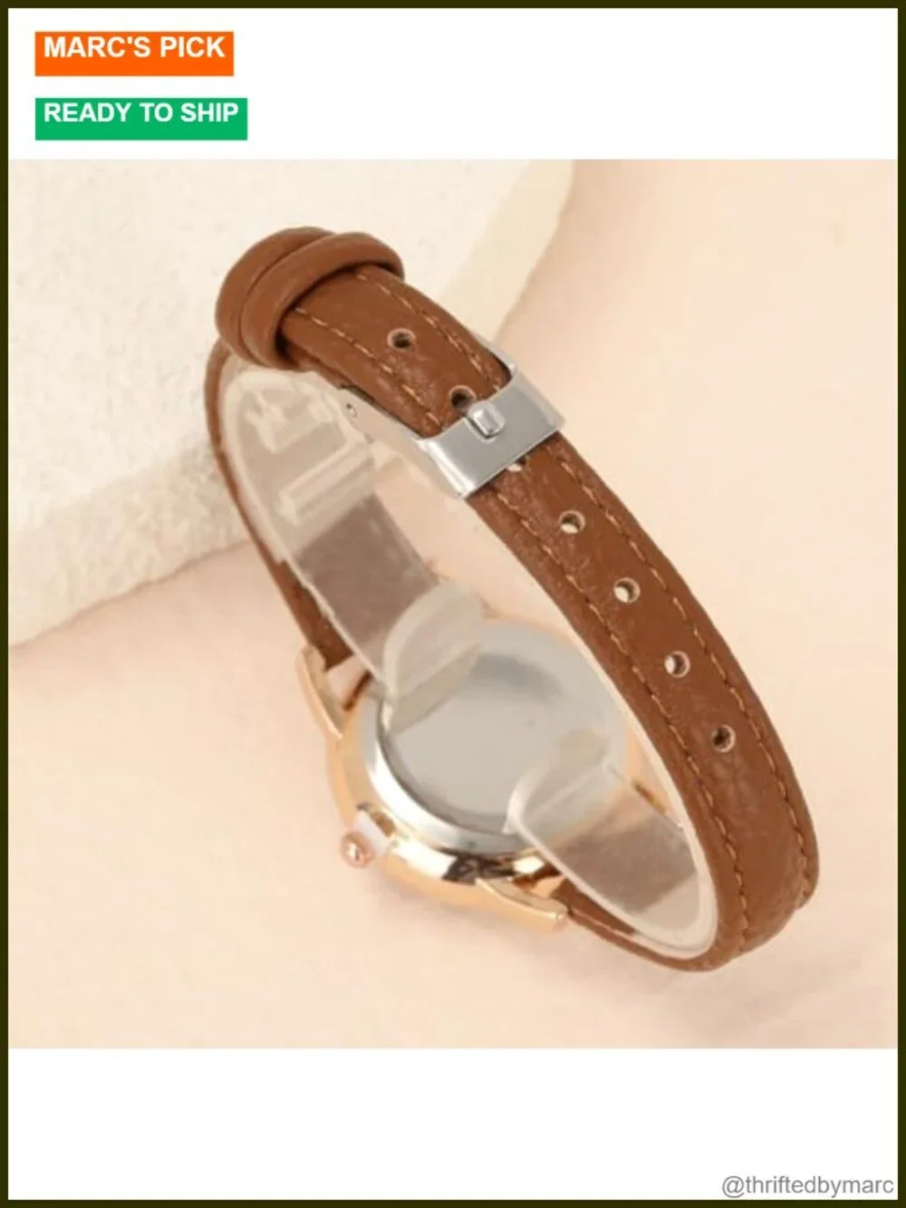 Classic Leather Strap Quartz Watch for Women Easy Read Analog Face